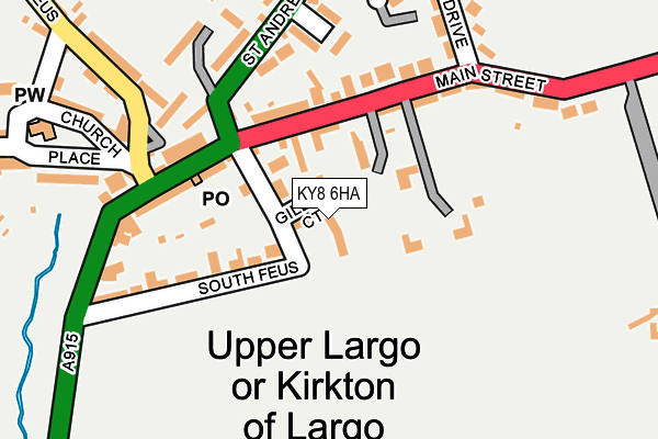 KY8 6HA map - OS OpenMap – Local (Ordnance Survey)