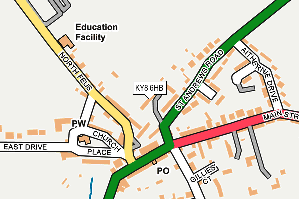 KY8 6HB map - OS OpenMap – Local (Ordnance Survey)