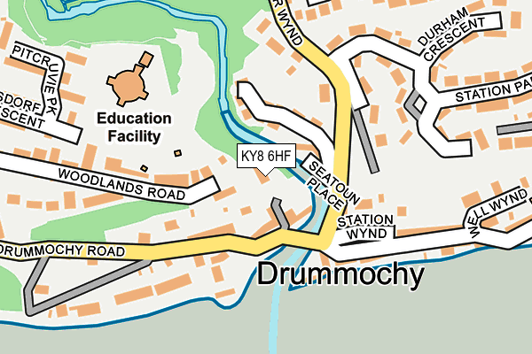 KY8 6HF map - OS OpenMap – Local (Ordnance Survey)