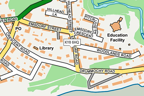 KY8 6HQ map - OS OpenMap – Local (Ordnance Survey)