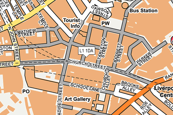L1 1DA map - OS OpenMap – Local (Ordnance Survey)