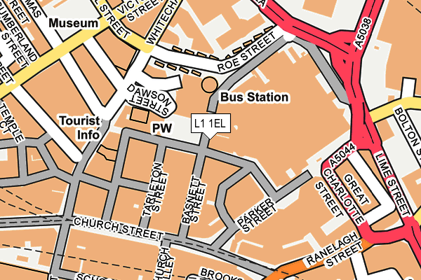 L1 1EL map - OS OpenMap – Local (Ordnance Survey)