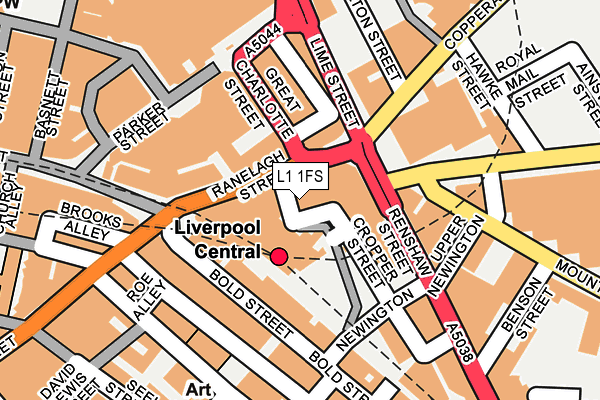 L1 1FS map - OS OpenMap – Local (Ordnance Survey)