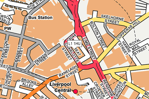 L1 1HU map - OS OpenMap – Local (Ordnance Survey)