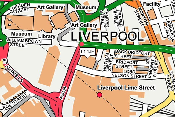 L1 1JE map - OS OpenMap – Local (Ordnance Survey)