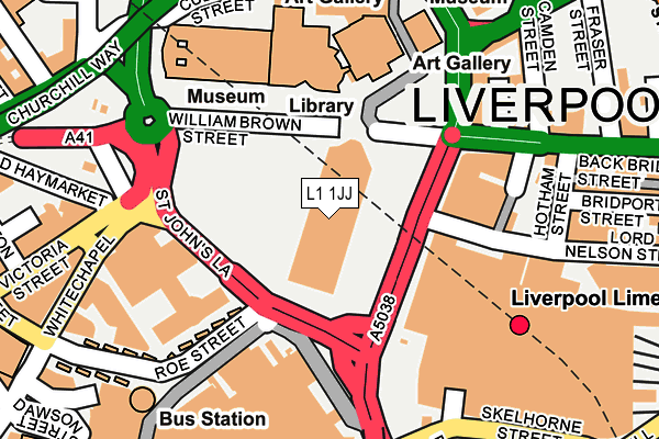 L1 1JJ map - OS OpenMap – Local (Ordnance Survey)