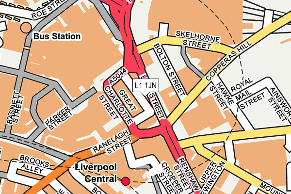 L1 1JN map - OS OpenMap – Local (Ordnance Survey)