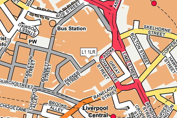 L1 1LR map - OS OpenMap – Local (Ordnance Survey)