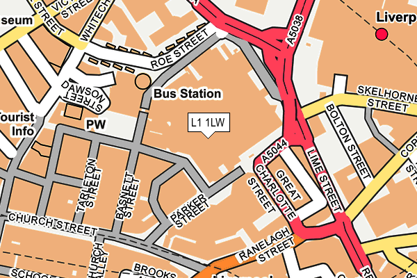 L1 1LW map - OS OpenMap – Local (Ordnance Survey)