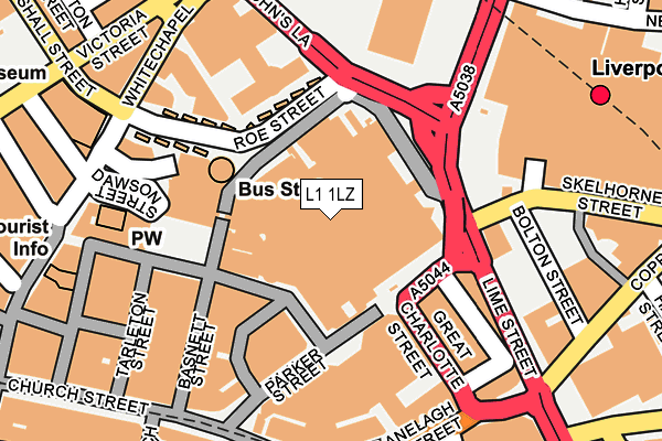 L1 1LZ map - OS OpenMap – Local (Ordnance Survey)