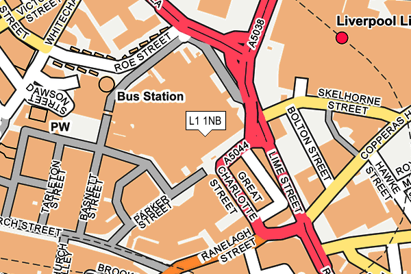 L1 1NB map - OS OpenMap – Local (Ordnance Survey)