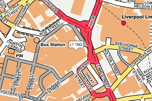 L1 1NG map - OS OpenMap – Local (Ordnance Survey)