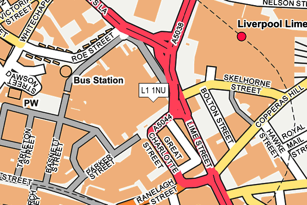 L1 1NU map - OS OpenMap – Local (Ordnance Survey)