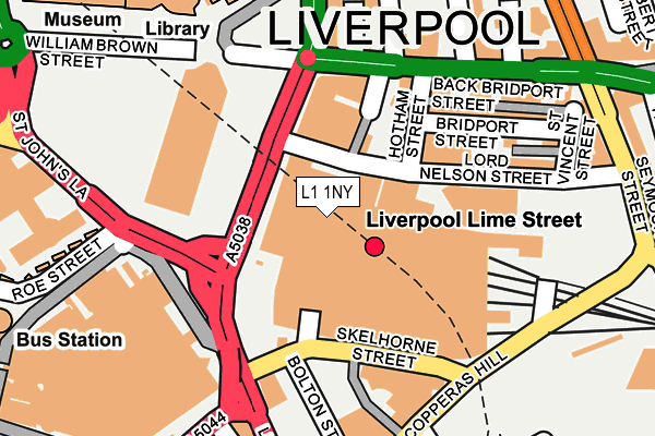 L1 1NY map - OS OpenMap – Local (Ordnance Survey)