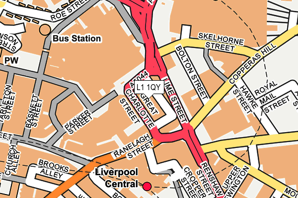L1 1QY map - OS OpenMap – Local (Ordnance Survey)
