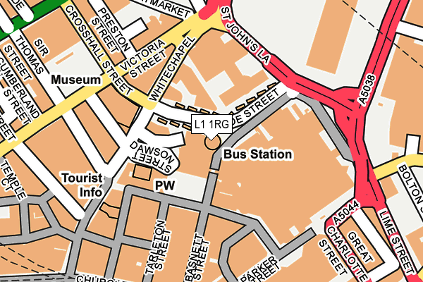 L1 1RG map - OS OpenMap – Local (Ordnance Survey)