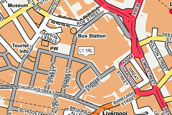 L1 1RL map - OS OpenMap – Local (Ordnance Survey)