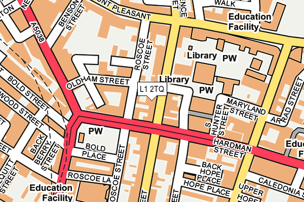 L1 2TQ map - OS OpenMap – Local (Ordnance Survey)