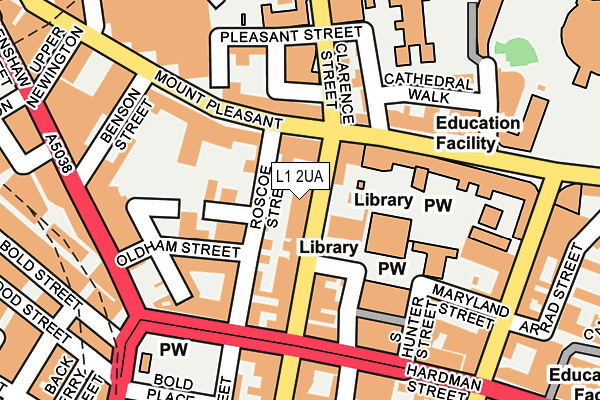 L1 2UA map - OS OpenMap – Local (Ordnance Survey)