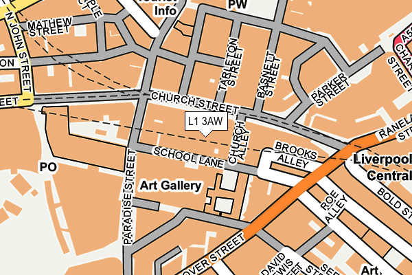 L1 3AW map - OS OpenMap – Local (Ordnance Survey)
