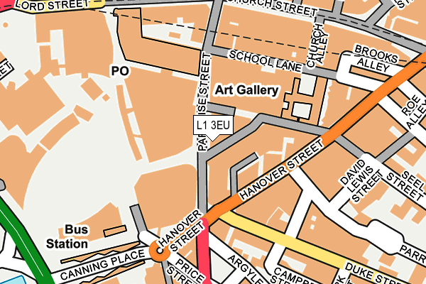 L1 3EU map - OS OpenMap – Local (Ordnance Survey)