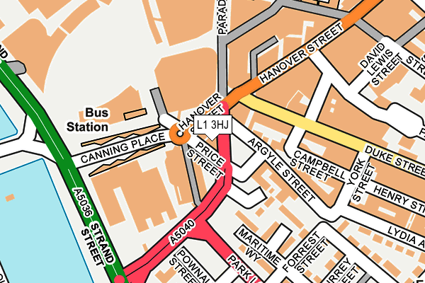L1 3HJ map - OS OpenMap – Local (Ordnance Survey)