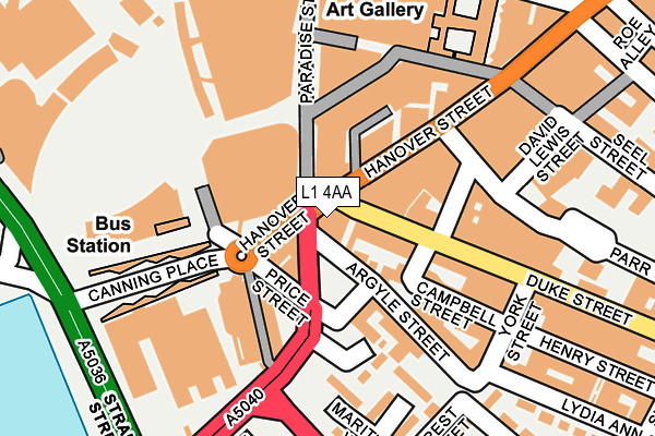 L1 4AA map - OS OpenMap – Local (Ordnance Survey)
