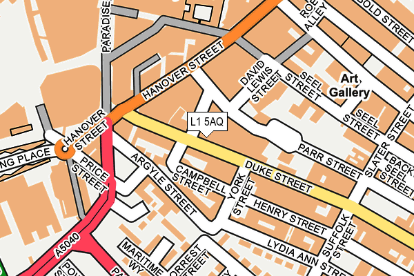 L1 5AQ map - OS OpenMap – Local (Ordnance Survey)