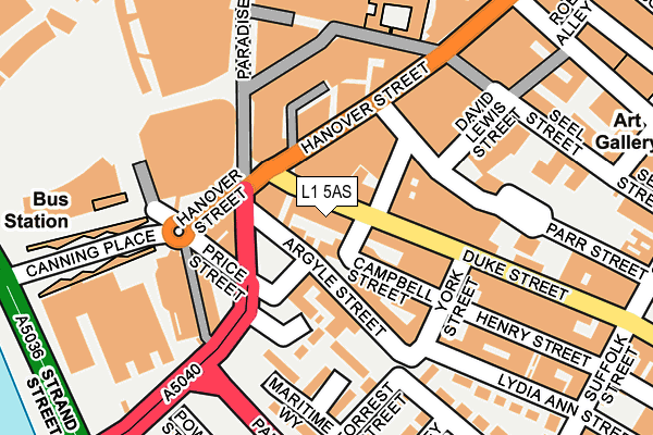 L1 5AS map - OS OpenMap – Local (Ordnance Survey)