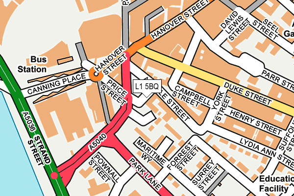 L1 5BQ map - OS OpenMap – Local (Ordnance Survey)