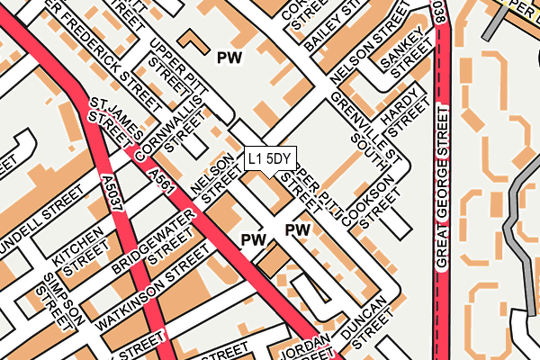 L1 5DY map - OS OpenMap – Local (Ordnance Survey)