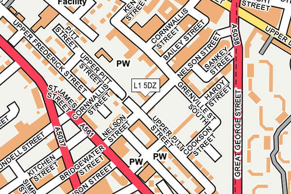 L1 5DZ map - OS OpenMap – Local (Ordnance Survey)