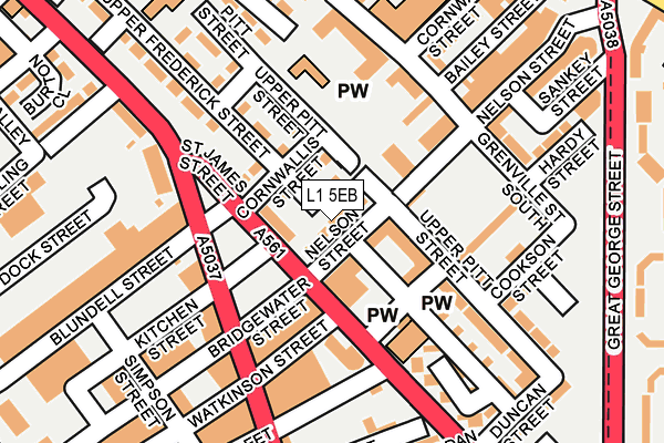 L1 5EB map - OS OpenMap – Local (Ordnance Survey)