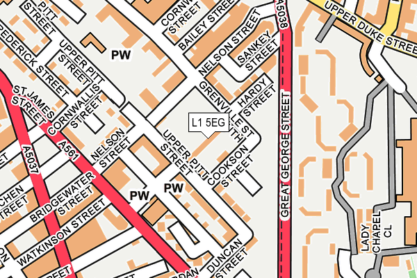 L1 5EG map - OS OpenMap – Local (Ordnance Survey)