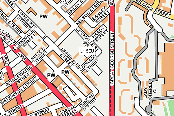 L1 5EU map - OS OpenMap – Local (Ordnance Survey)