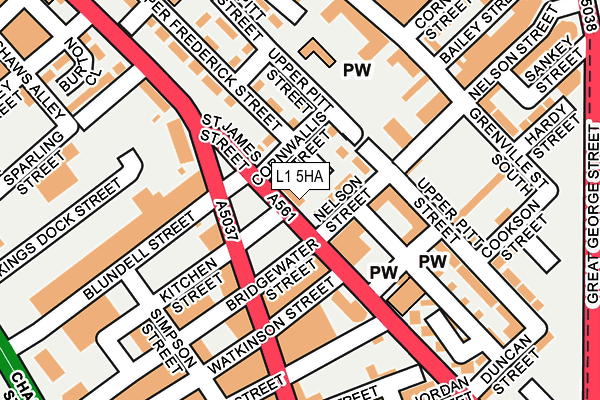 L1 5HA map - OS OpenMap – Local (Ordnance Survey)