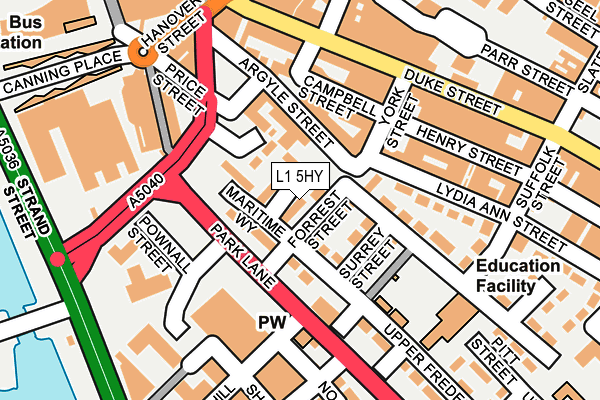 L1 5HY map - OS OpenMap – Local (Ordnance Survey)