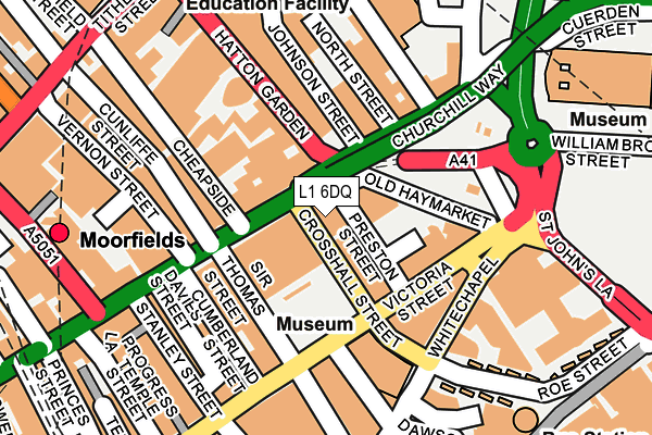 L1 6DQ map - OS OpenMap – Local (Ordnance Survey)