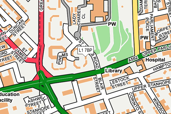 L1 7BP map - OS OpenMap – Local (Ordnance Survey)