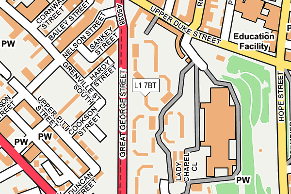 L1 7BT map - OS OpenMap – Local (Ordnance Survey)