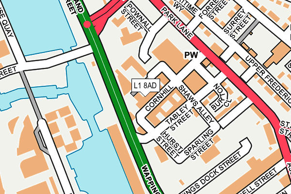 L1 8AD map - OS OpenMap – Local (Ordnance Survey)