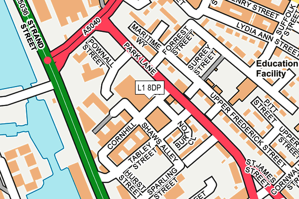 L1 8DP map - OS OpenMap – Local (Ordnance Survey)