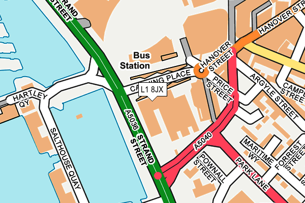 L1 8JX map - OS OpenMap – Local (Ordnance Survey)