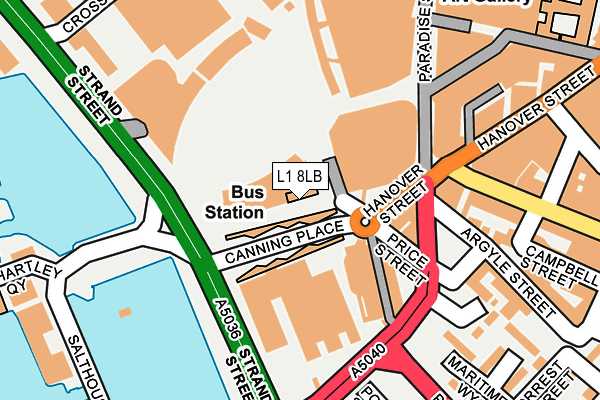 L1 8LB map - OS OpenMap – Local (Ordnance Survey)