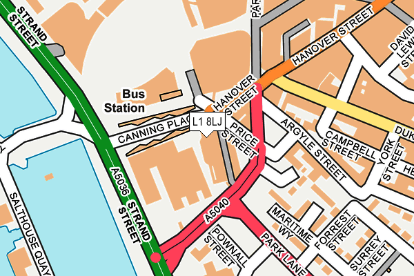 L1 8LJ map - OS OpenMap – Local (Ordnance Survey)