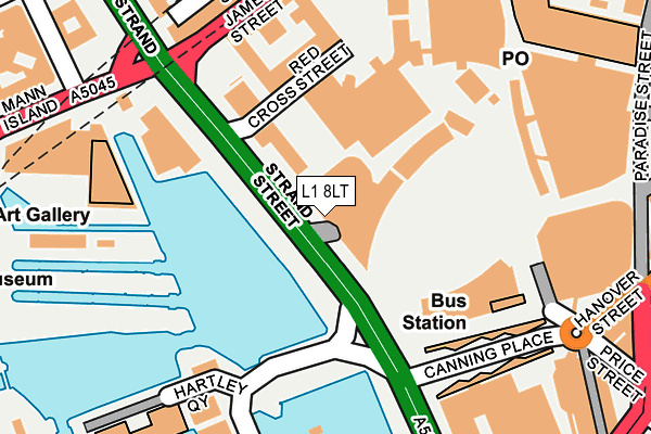 L1 8LT map - OS OpenMap – Local (Ordnance Survey)