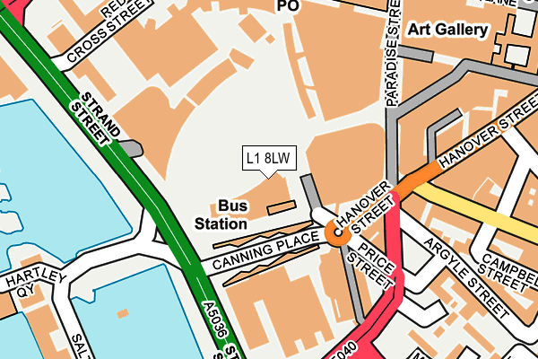 L1 8LW map - OS OpenMap – Local (Ordnance Survey)