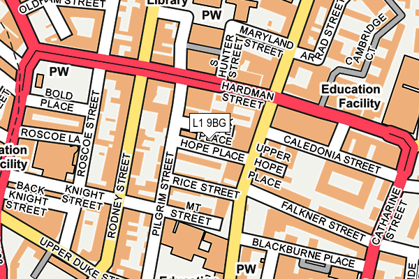 L1 9BG map - OS OpenMap – Local (Ordnance Survey)