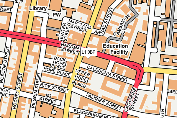 L1 9BP map - OS OpenMap – Local (Ordnance Survey)