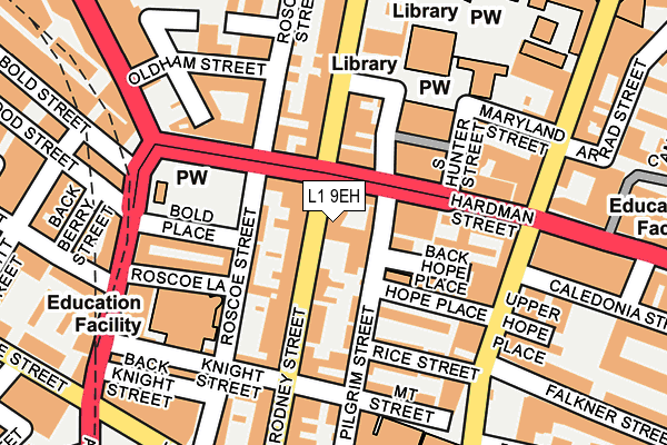 L1 9EH map - OS OpenMap – Local (Ordnance Survey)